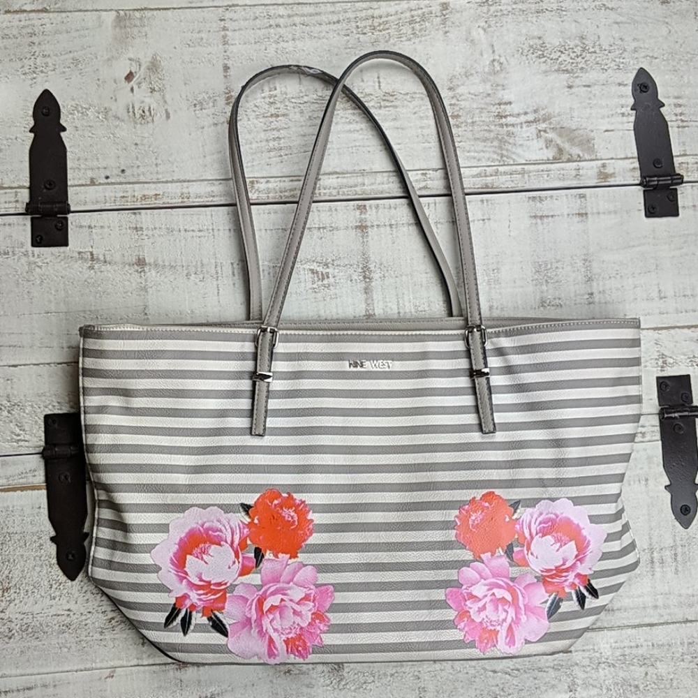 Nine West vinyl tote
